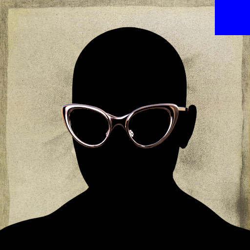 Villain #668 - The Rose Gold Glasses Villain on the Dusty Paper background with the Blue Accent