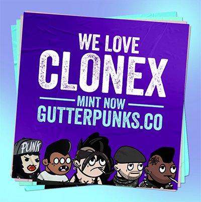 Gutter Punks Flyer - CloneX
