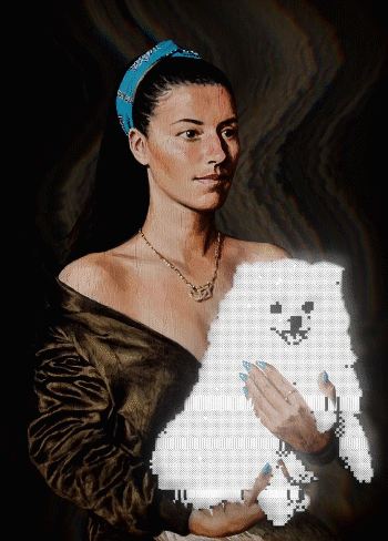 Lady with Pomeranian - Arcade Edition