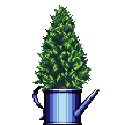 Cedar Pine in Watering Can pot