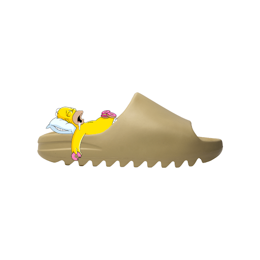 Homer Simson Sleeping in a Yeezy Slide, 2022