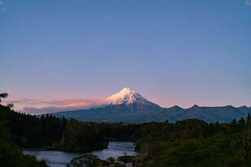 Mount Taranaki from Lake Mangamahoe