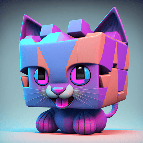 Cube Headed Cat #99