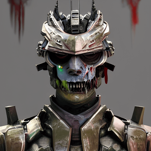 Futuristic Zombie Samurai #32