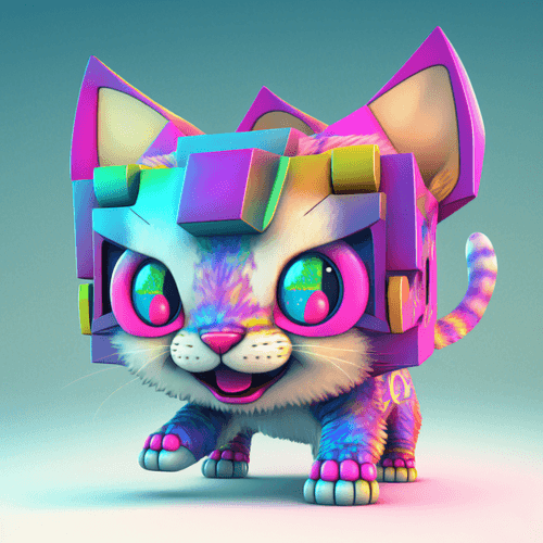 Cube Headed Cat #93