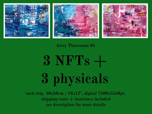 Artsy Threesome 01 (+3 NFTs +3 Physicals)