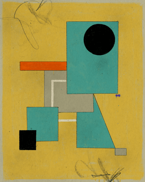 Abstract Composition with Orange