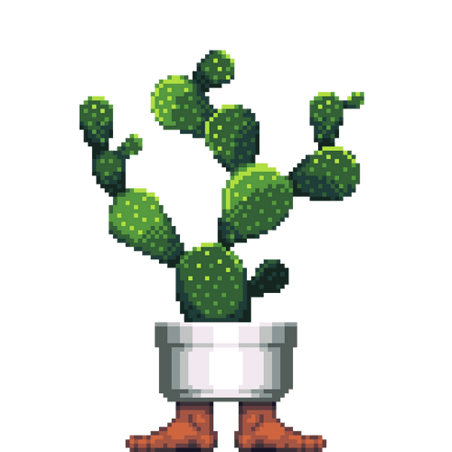 Bunny Ears Cactus in Feet pot
