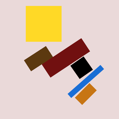Suprematist composition with parts of Phunk 9517