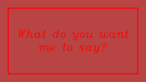 What do you want me to say? by Lauren Lee McCarthy #73/75, 1 AP