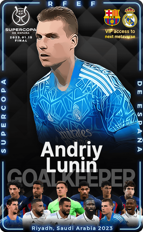 2022-23 SuperCup Of Real Madrid Andriy Lunin