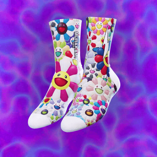 Murakami Drip Socks 🌸💧