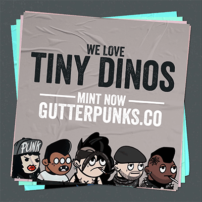 Gutter Punks Flyer - Tiny Dinos